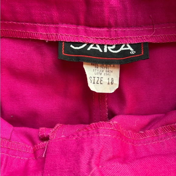 Vibrant Pink Fuchsia Tailored Bermuda Elastic Waistband Shorts - Picture 5 of 5